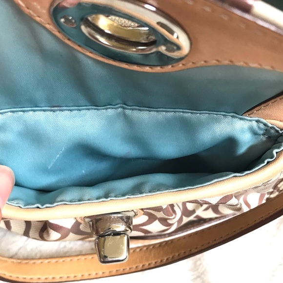 Coach Leah Optic Art Coated Canvas Small Crossbody and Clutch - Picture 11 of 13